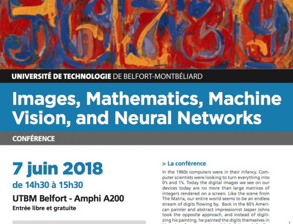 Conférence “Images, Mathematics, Machine Vision, and Neural Networks”